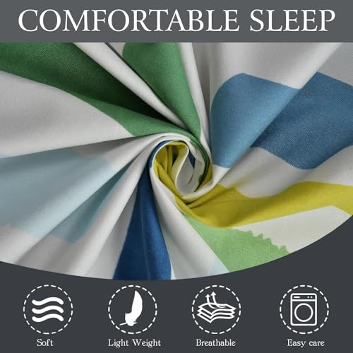 FRESH FROM LOOM Microfiber Rotary Printed Bed Sheet Set - King Size, Hypoallergenic, Wrinkle Free with 2 Pillow Covers (90 x 95 Inches | Multi Line, Lining Design), 144 TC - Image 2