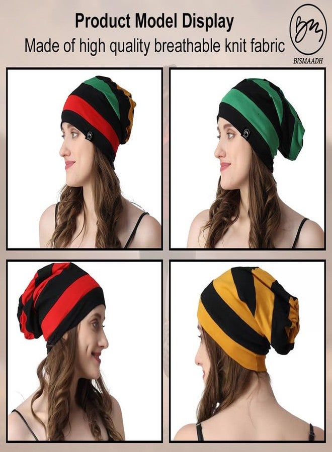 BISMAADH Deliciously Soft Daily Cotton Slouchy Beanie Hip-Hop Soft Lightweight Running Beanie Adult Dwarf Hats Chemo Cap for Men Women Green, Black - Image 3