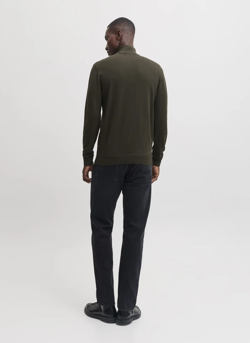 JACK & JONES Knitted Half Zip Up Sweater