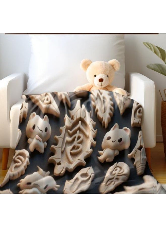 عام بطانية رقيقة من الفانيلا الكرتونية للأطفال أو الطلاب (دافئة ومريحة ومناسبة للنوم والألعاب) 100 سم * 150 سم - Image 5