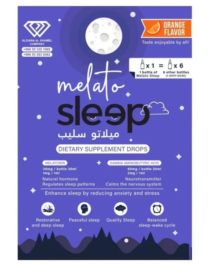 MELATIME Melato Sleep Dietary Supplement Drops 30ml - Image 1
