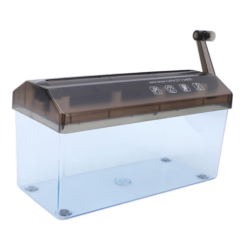 Mini Hand Paper Shredder Manual Portable With 1 5L Transparent Bin For Home Office School - Image 5