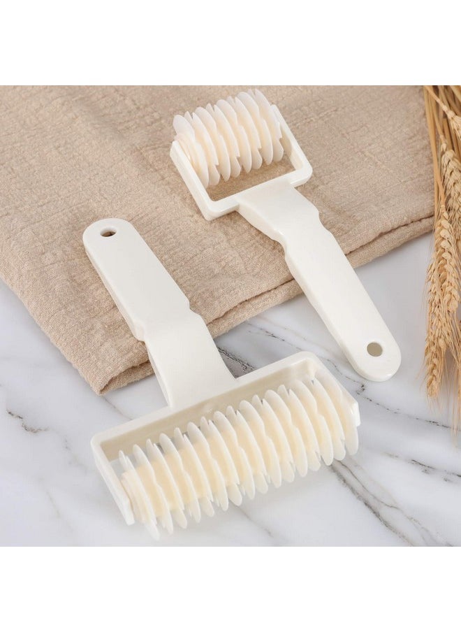 Lamoutor Lamoutor 2Pcs Lattice Roller Cutter Pastry Cutter Roller DIY Baking Tool for Dought Cookie Pie Pizza Bread Pastry  - Image 3