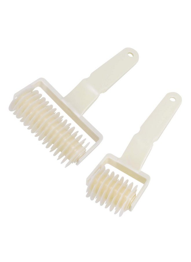Lamoutor Lamoutor 2Pcs Lattice Roller Cutter Pastry Cutter Roller DIY Baking Tool for Dought Cookie Pie Pizza Bread Pastry  - Image 1