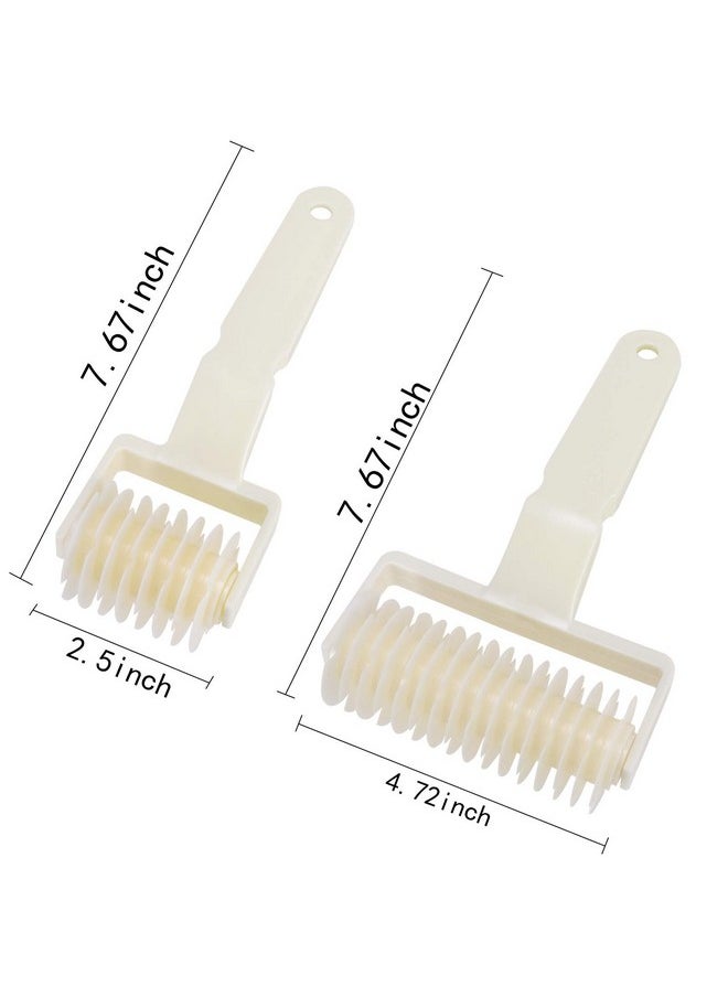 Lamoutor Lamoutor 2Pcs Lattice Roller Cutter Pastry Cutter Roller DIY Baking Tool for Dought Cookie Pie Pizza Bread Pastry  - Image 5