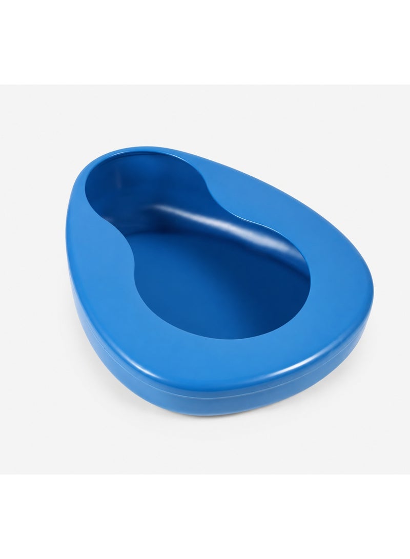 NOVAMED Blue Bed Pan for Patients | Durable Plastic Bedside Toilet Pan - Image 1