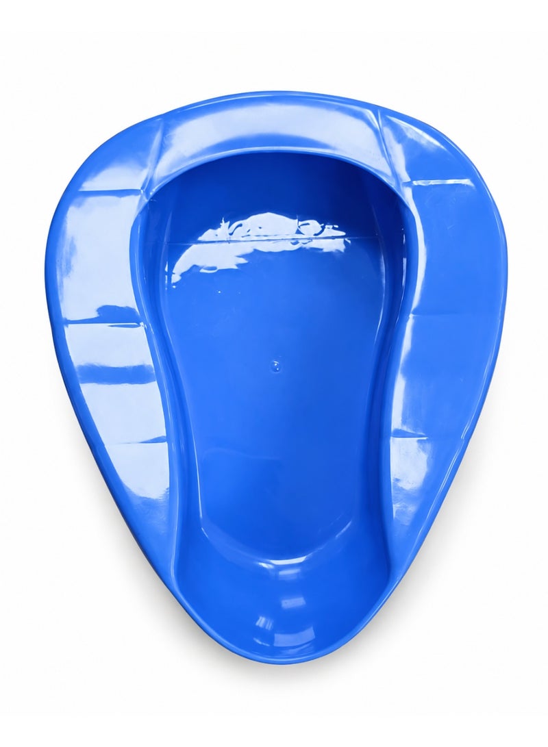 NOVAMED Blue Bed Pan for Patients | Durable Plastic Bedside Toilet Pan - Image 2