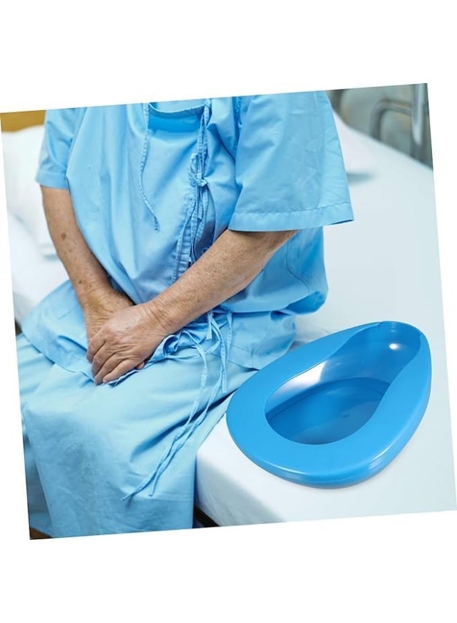NOVAMED Blue Bed Pan for Patients | Durable Plastic Bedside Toilet Pan - Image 3