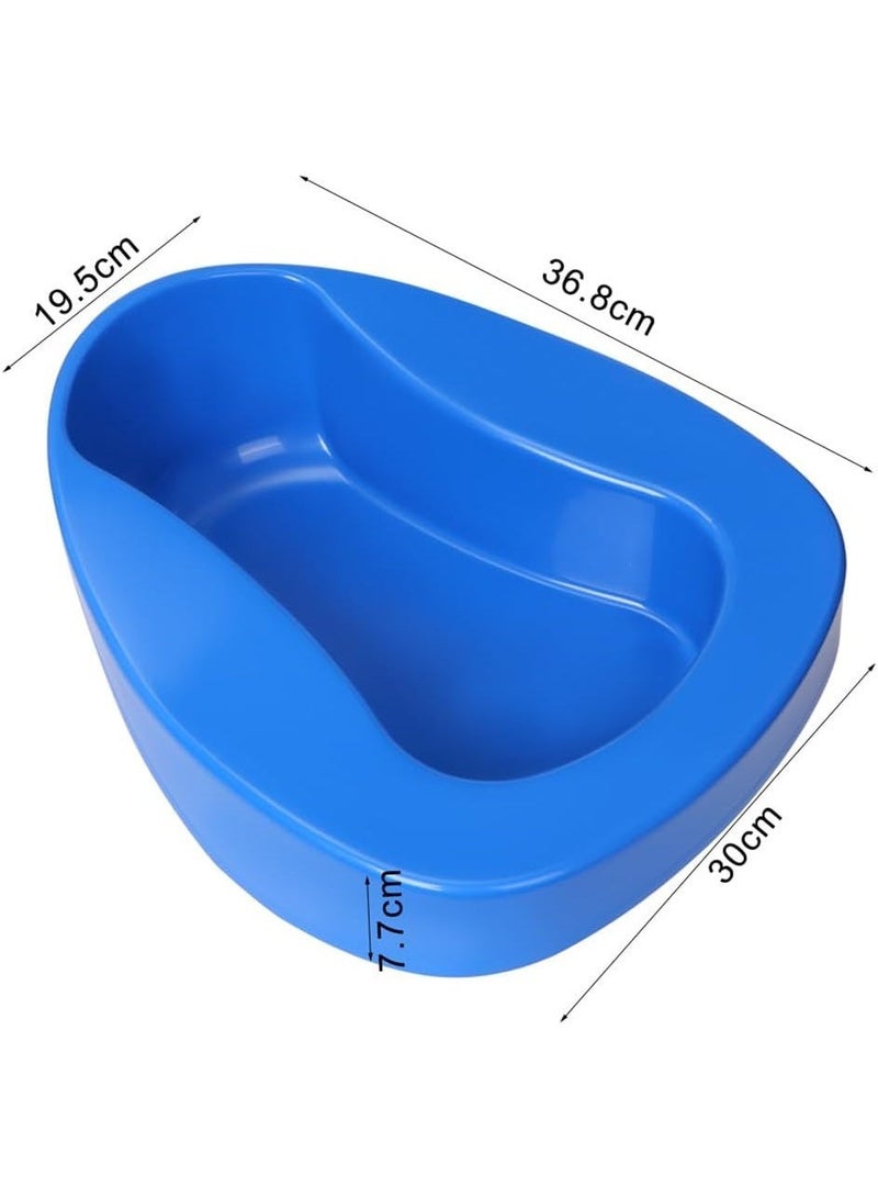 NOVAMED Blue Bed Pan for Patients | Durable Plastic Bedside Toilet Pan - Image 4