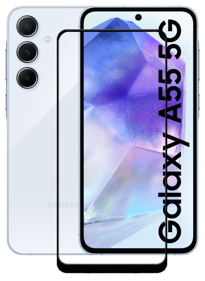 ACLIX Antistatic ESD Dustproof Premium Quality High Definition Tempered Glass Screen Protector Designed For Samsung Galaxy A55 - Image 1