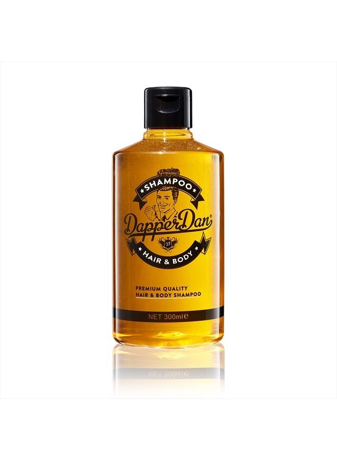 Dapper Dan Hair and Body Shampoo, Men's Daily Hair Strengthening Shampoo for Men with Vitamin B5, 1 x 300ml - Image 1