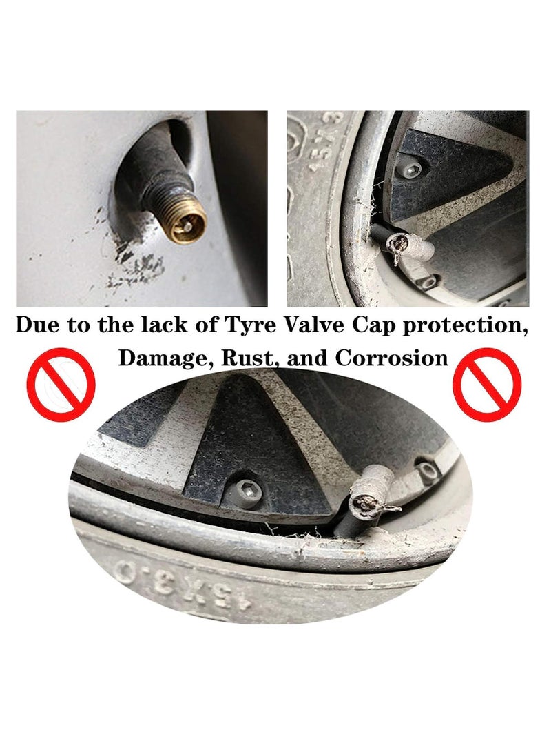 30Pcs Car Bike Tyre Valve Stem Plastic Dust Caps - Image 5