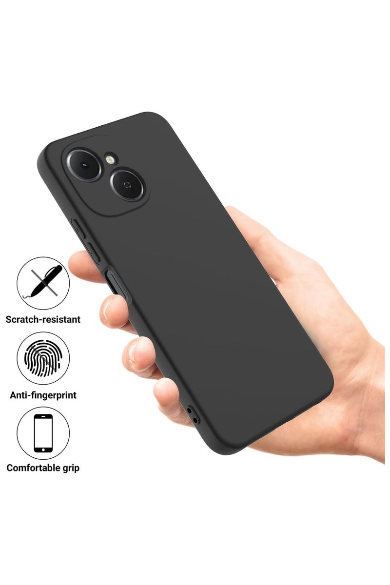 general Protective case compatible with Tecno Spark 40C 4G, featuring a liquid silicone case with a microfibre lining, soft rubber gel TPU shock-resistant protective back cover with a lanyard strap. - Image 2