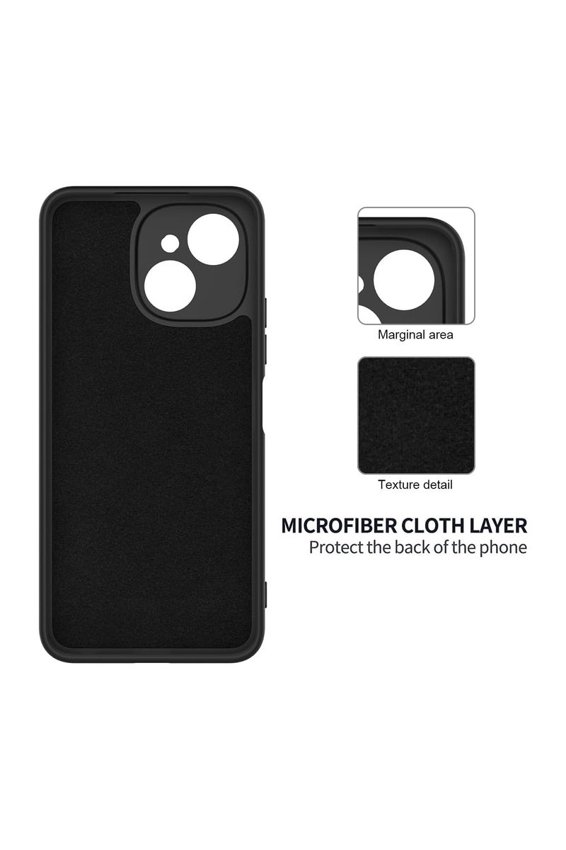 general Protective case compatible with Tecno Spark 40C 4G, featuring a liquid silicone case with a microfibre lining, soft rubber gel TPU shock-resistant protective back cover with a lanyard strap. - Image 4