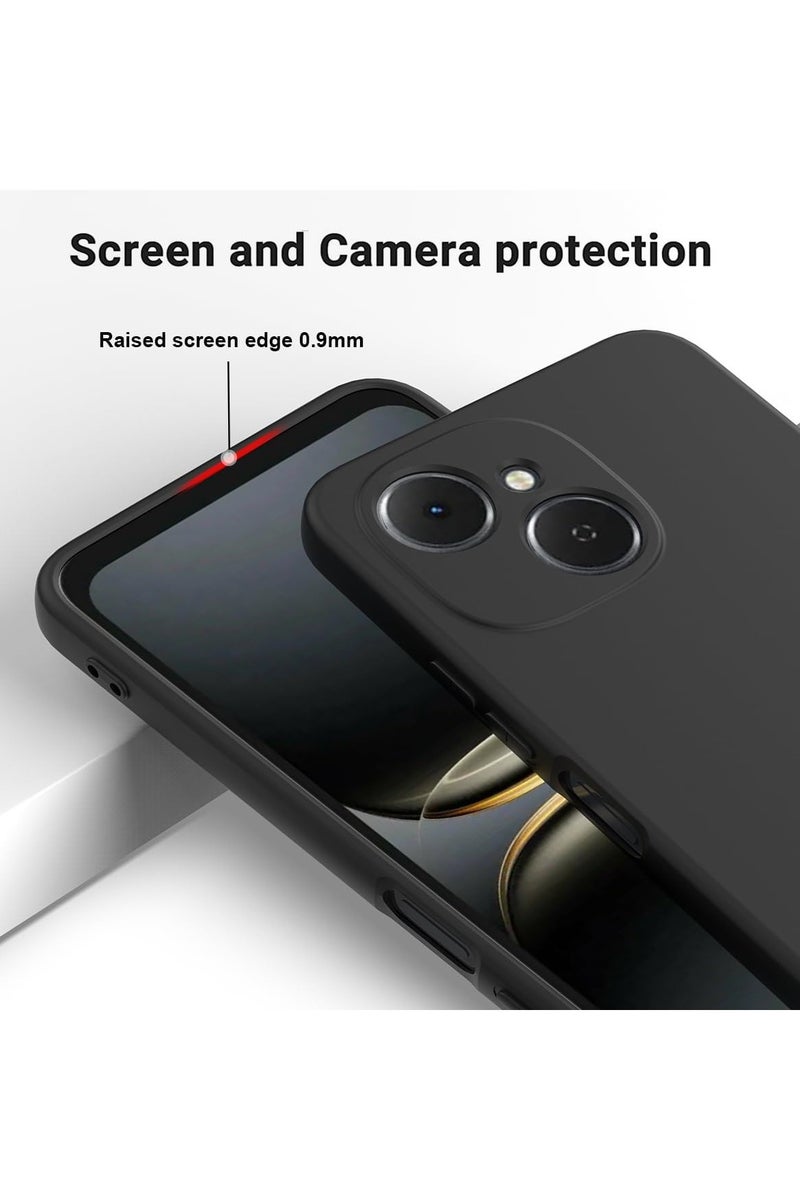 general Protective case compatible with Tecno Spark 40C 4G, featuring a liquid silicone case with a microfibre lining, soft rubber gel TPU shock-resistant protective back cover with a lanyard strap. - Image 3