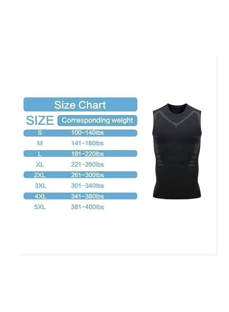 Energxcel Ionic Shaping Vest, Ionic Body Shaping Vest, Sleeveless Compression Tank Top Men(L) - Image 2