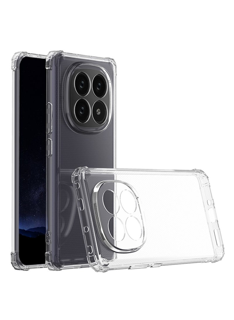 TEXEEM Case for Redmi Note 14 Pro+ 5G, Crystal Clear Shockproof Transparent Soft TPU Bumper Cover with 4-Corner Airbag Protection, Anti-Yellowing Anti-Scratch Slim Phone Case - Image 3
