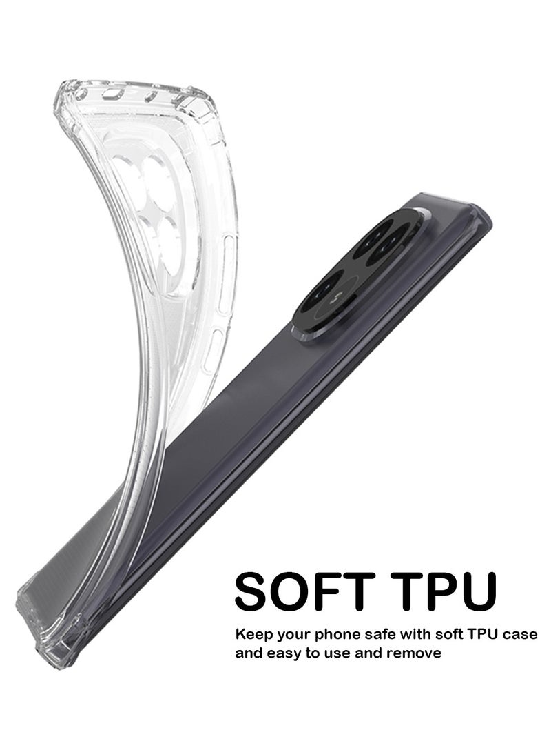 TEXEEM Case for Redmi Note 14 Pro+ 5G, Crystal Clear Shockproof Transparent Soft TPU Bumper Cover with 4-Corner Airbag Protection, Anti-Yellowing Anti-Scratch Slim Phone Case - Image 5