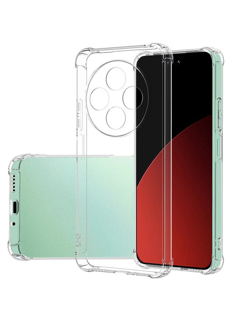 TEXEEM Case for Redmi Note 14 Pro+ 5G, Crystal Clear Shockproof Transparent Soft TPU Bumper Cover with 4-Corner Airbag Protection, Anti-Yellowing Anti-Scratch Slim Phone Case - Image 1