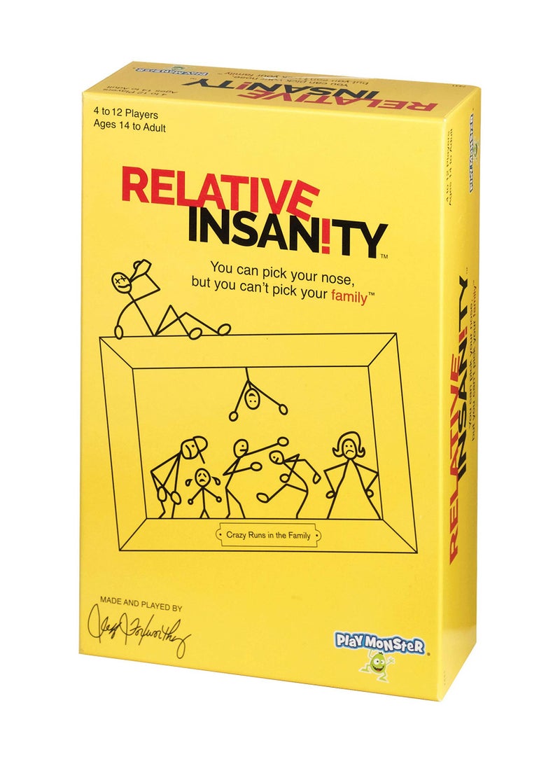 NIBEMINENT Relative Insanity, Card Games - Family Games Night, Kids Games, Laugh Till You Drop Card Games for Adults, Travel Games, Fun, Kid Games, Designed by Comedian Jeff Foxworthy, Multi-Player, Ages 14+