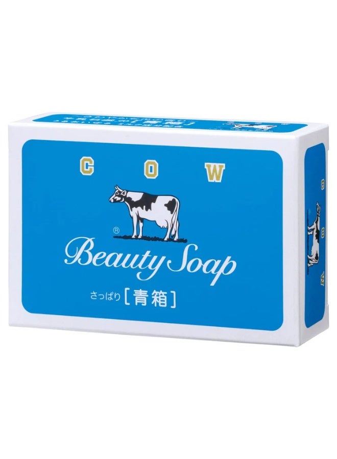 Cow Brand Beauty Soap Blue Jasmine Fragrance 85g - Milk Enriched Moisturizing Face, Body & Hand Soap - Made in Japan - Image 1