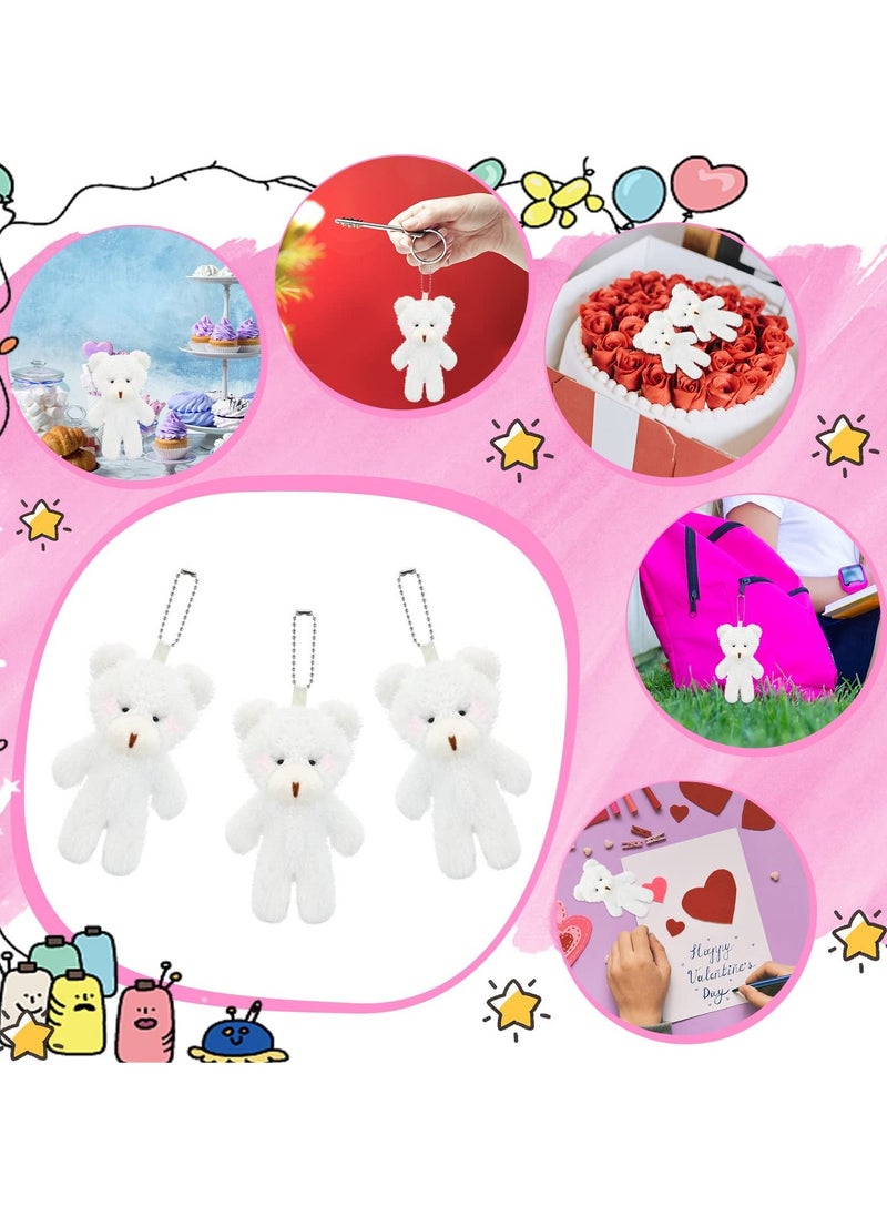 SYOSI Plush Bear Stuffed Animals Pendant, Mini Stuffed Tiny Bear Soft Plush Stuffed Bear Doll for Gift DIY Birthday Party Accessory Decorations 12 Pcs  - Image 3