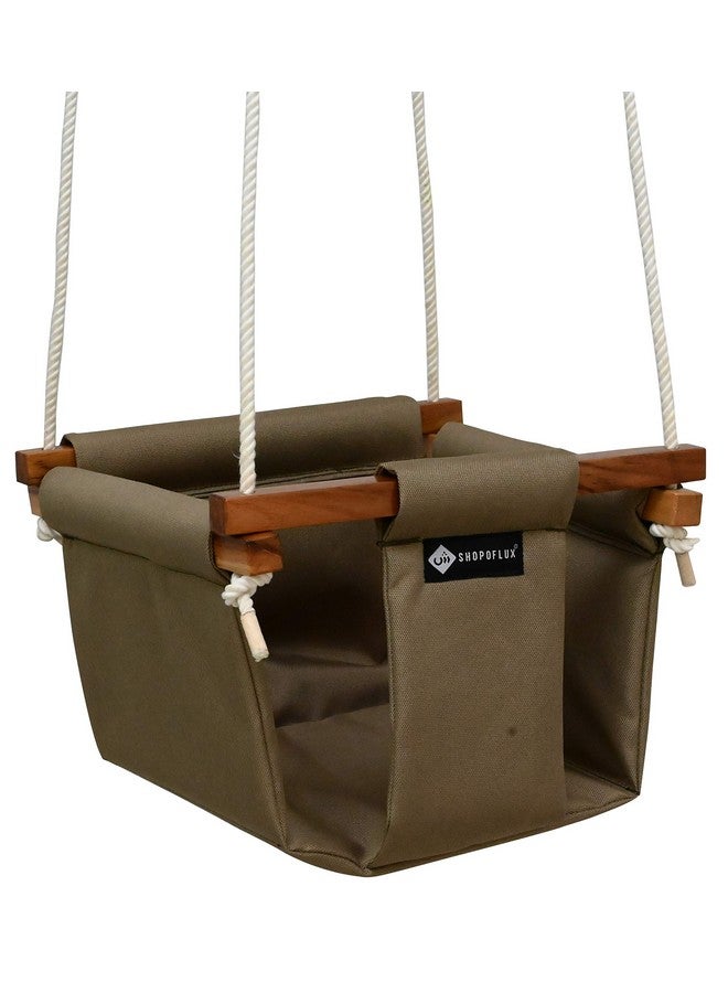 Shopoflux SHOPOFLUX Polyester Swing For Kids | Baby Swing Hanging Indoor Outdoor | Kids Swing | Jhula For Baby | Baby Garden Swing | Jhula For Kids | (6 Months To 3 Years) (Up To 25 Kg) (Brown), 29.9 Cm - Image 1
