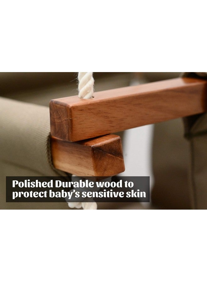 Shopoflux SHOPOFLUX Polyester Swing For Kids | Baby Swing Hanging Indoor Outdoor | Kids Swing | Jhula For Baby | Baby Garden Swing | Jhula For Kids | (6 Months To 3 Years) (Up To 25 Kg) (Brown), 29.9 Cm - Image 5