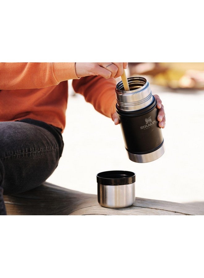 Stanley Classic Legendary Large Food Jar 24 oz | Vacuum Insulated Thermos Food Container | Wide Mouth Screw On Lid | Packable for Travel | Stainless Steel with Leakproof Lid | BPA-Free | Matte Black - Image 5
