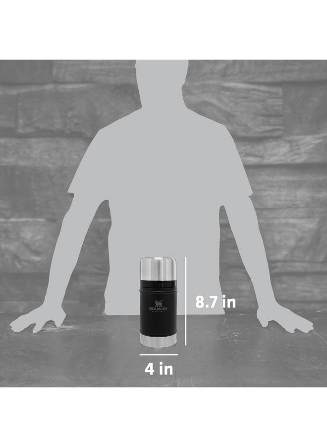 Stanley Classic Legendary Large Food Jar 24 oz | Vacuum Insulated Thermos Food Container | Wide Mouth Screw On Lid | Packable for Travel | Stainless Steel with Leakproof Lid | BPA-Free | Matte Black - Image 4