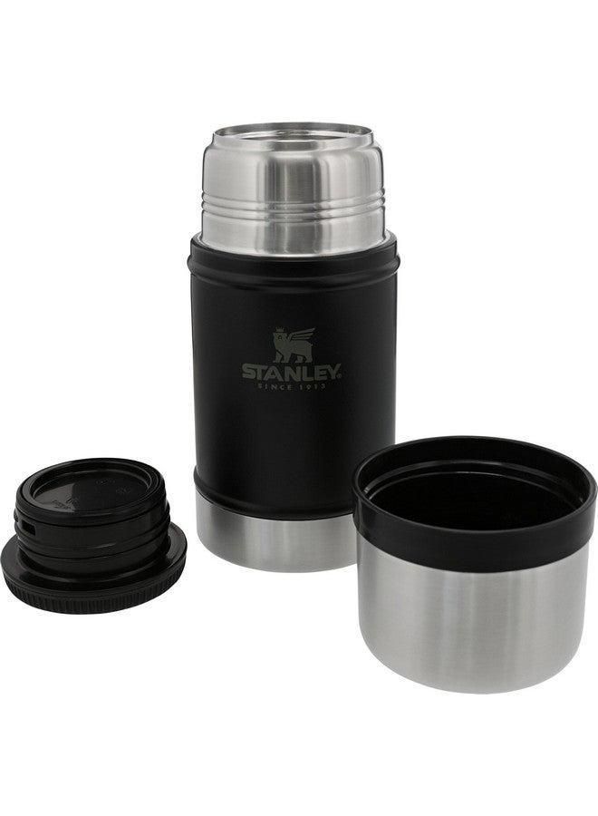 Stanley Classic Legendary Large Food Jar 24 oz | Vacuum Insulated Thermos Food Container | Wide Mouth Screw On Lid | Packable for Travel | Stainless Steel with Leakproof Lid | BPA-Free | Matte Black - Image 2