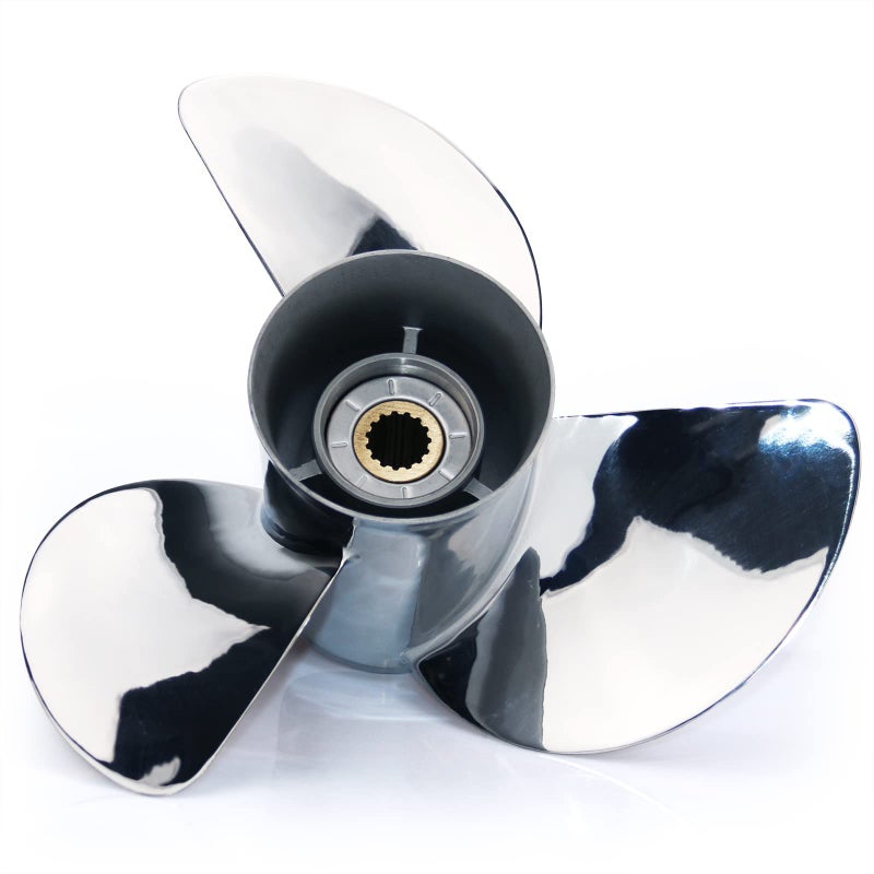 CAPTAIN Boat Propeller fit Yamaha 115p 60 75 90 100 115 130 HP Outboard Engines Stainless Steel 15 Spline Tooth Prop RH OEM