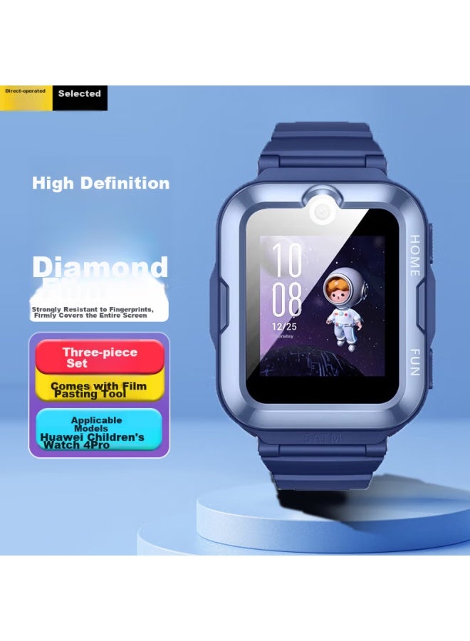 Ten Flashes Shan Huawei Children's Watch 4pro Tempered Glass Screen Protector, Full Coverage Protective Film For 5pro/5/5x/5xpro/4x/3pro, Glass Film - Image 1