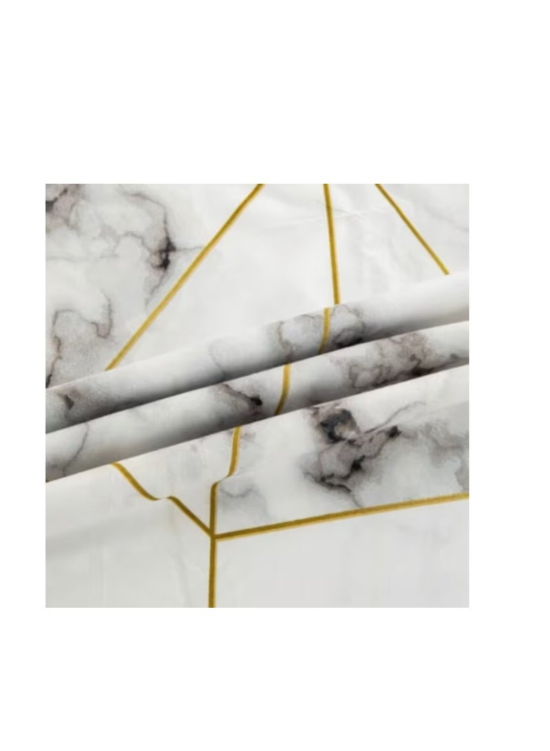 ديلز فور لس طقم سرير لونا هوم مفرد 4 قطع بدون حشو، تصميم رخامي هندسي - Image 3