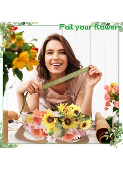 Y&D 20 Pcs Kraft Paper Flowers Gift Bags Brown Bouquets with Handles Creative Floral Wrapping Bouquet Cone Florist Flower Sleeves for Packaging Home Decoration  - Image 3