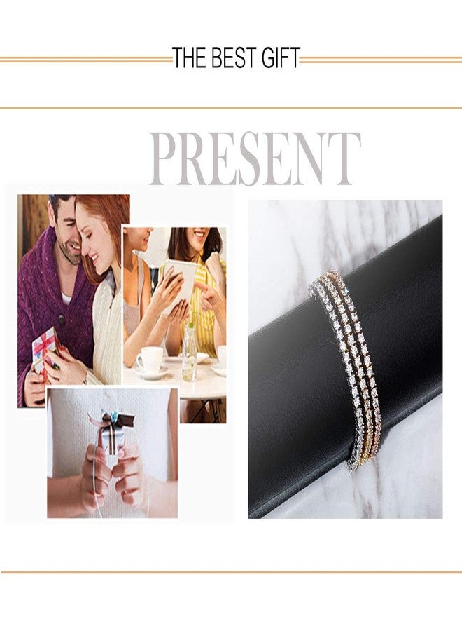 TOPGRILLZ 3-6mm Tennis Chain Anklet with Extension Bracelet for Women, 14K Gold Plated CZ Diamond Fashion Foot Jewelry Gifts (5mm White Gold,9) - Image 4