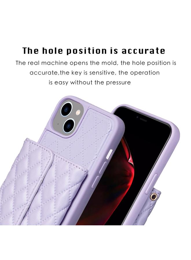 اس-توب جراب هاتف iPhone 14 من الجلد بتصميم معيني أفقي - Image 3