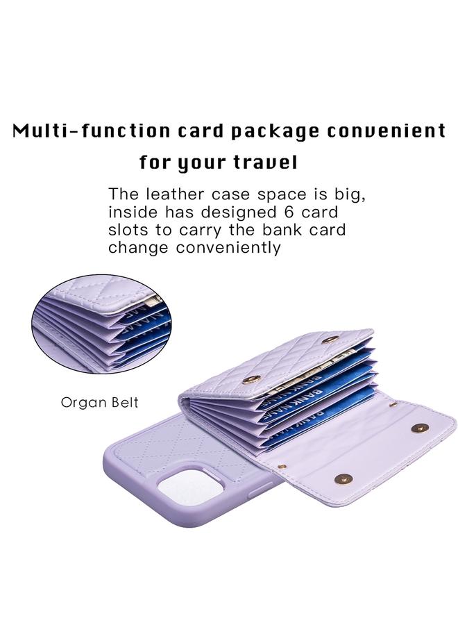 اس-توب جراب هاتف iPhone 14 من الجلد بتصميم معيني أفقي - Image 4