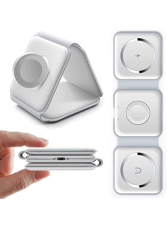 general 3-in-1 wireless charger, magnetic foldable charging station, fast wireless charging pad - Image 1