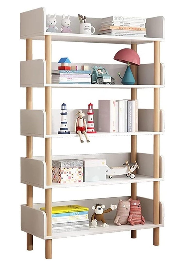 JOMILA Fashion Bookshelf Floor Living Room Wooden Cabinet Children Picture Book Simple Student Bookcase Bedroom Storage Shelf  - Image 1