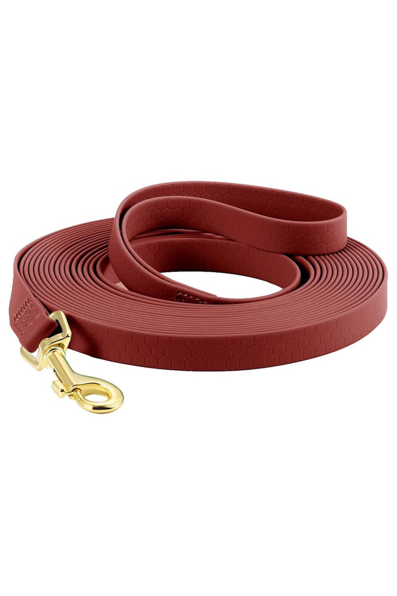 erorex 3M Burgundy Red Dog Leash Long PVC Leashes 3M 6M 9M 12M 15M Easy Clean Waterproof Walk Training Dura