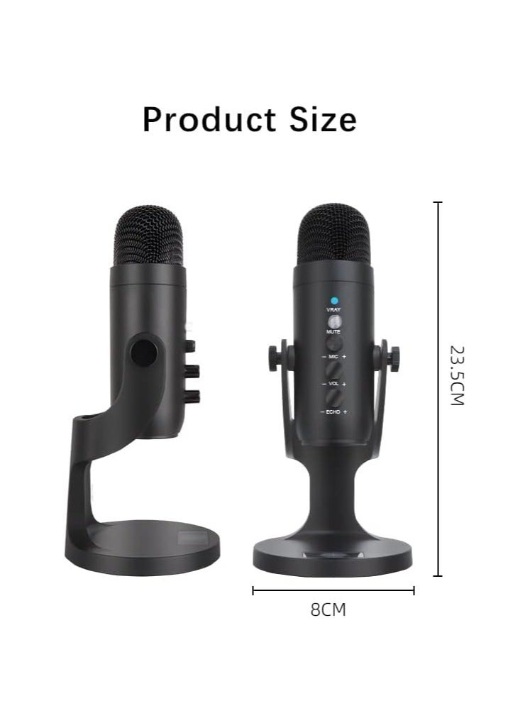 Jmary Professional Condenser MC-PW8 Desktop USB Recording And Live Microphone For PC Computer Laptop - Image 2