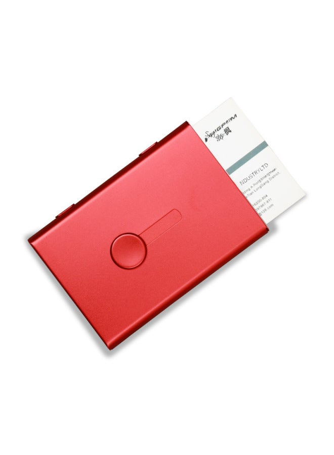 GORESE Metal Portable Hand-pushed Business Card Case Business Card Holder Anodized Aluminum Box Ultra-thin Frosted Lightweight Business Card Packing Box - Image 4
