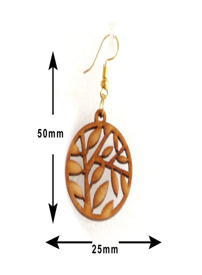 Nexat Wooden drop Earrings Pairs Wooden Earrings for Women and Girls, wood drop earrings Lightweight wooden teardrop For Women. Set of - 3 (Style 4) - Image 5