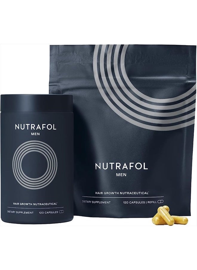 NUTRAFOL - Men's Hair Growth Supplements, Clinically Tested for Visibly Thicker Hair and Scalp Coverage, Dermatologist Recommended - 2 Month Supply, Pack of 2 - Image 1