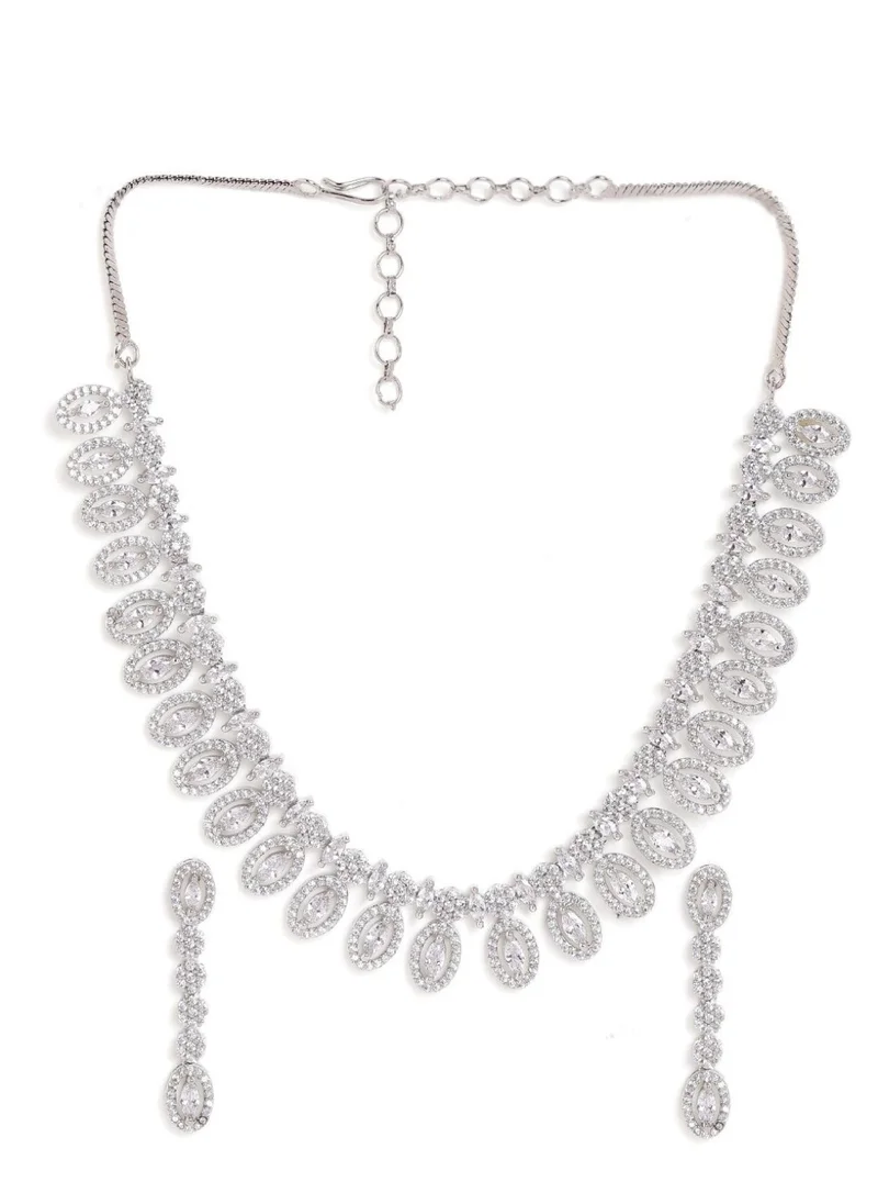 Priyaasi American Diamond Studded Jewellery Set