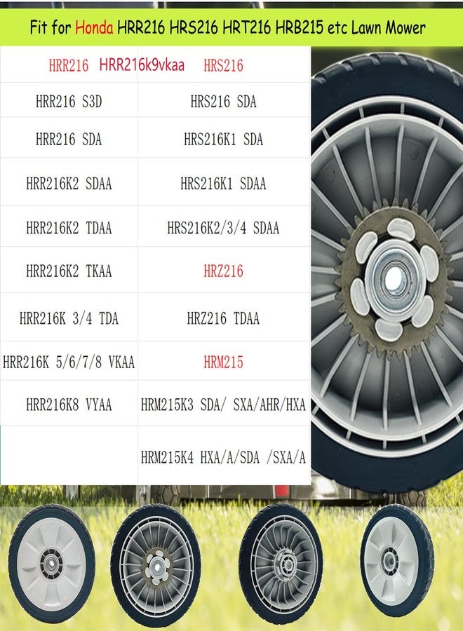 KMHGD 4 Pack Lawn Mower Drive Wheels, 2 Front Wheels 44710-VL0-L02ZB, 2 Back Wheels 42710-VE2-M02ZE, Fit for Honda HRR216 HRS216 HRT216 etc Lawn Mower - Image 2