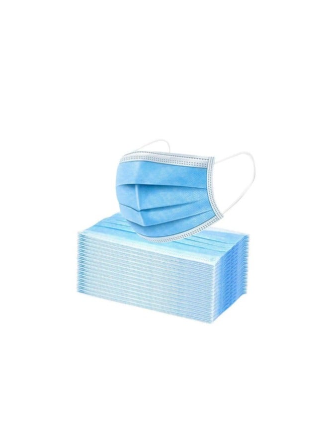 general 50 Pieces per Box Disposable Face Mask 3 Ply with Earloop Breathable Protective Comfortable Blue - Image 1