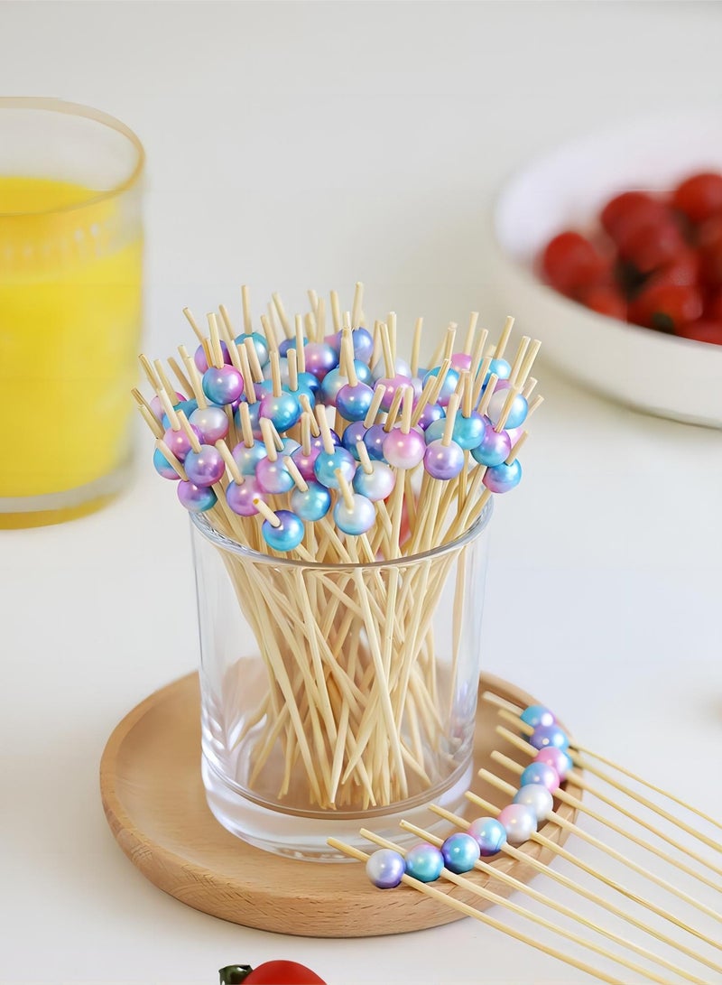 100-Piece Bamboo Fruit Pick Set - Image 1