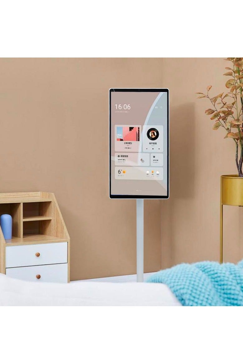 شاشة أرضية محمولة مع شاشة لمس LCD مقاس 21.5 بوصة (أندرويد 12)، شاشة FHD 1080p، ذاكرة وصول عشوائي (RAM) سعة 4 جيجابايت + سعة تخزين 64 جيجابايت، مكبرات صوت مدمجة - شاشة محمولة مزودة بخاصية Wi-Fi وBluetooth - Image 3